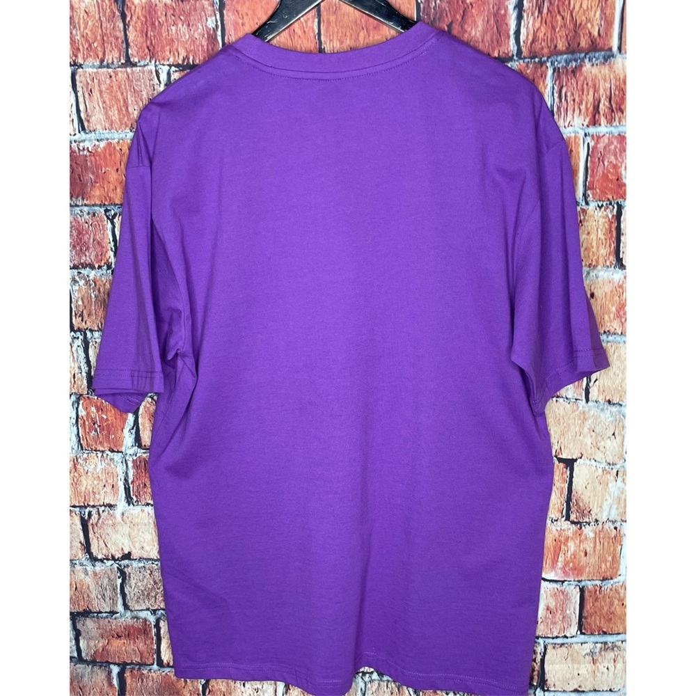 NWT RUNTZ Men’s Large Purple Graphic Short Sleeve Crew Neck Skull T-Shirt - Picture 5 of 5